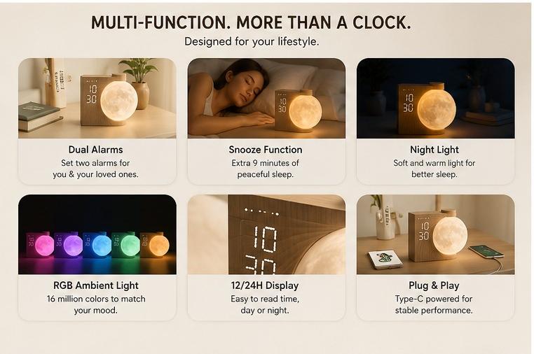 🌅 Sunrise Wake-Up Light Alarm Clock 🌞💡