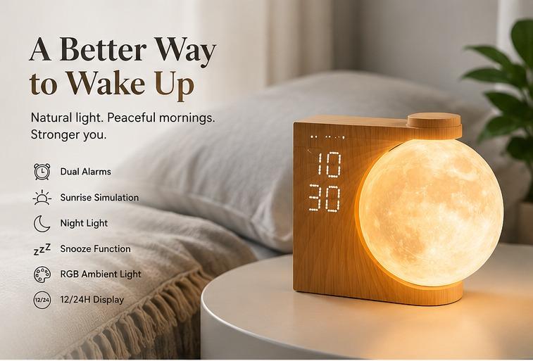 🌅 Sunrise Wake-Up Light Alarm Clock 🌞💡