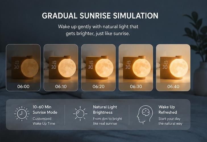 🌅 Sunrise Wake-Up Light Alarm Clock 🌞💡